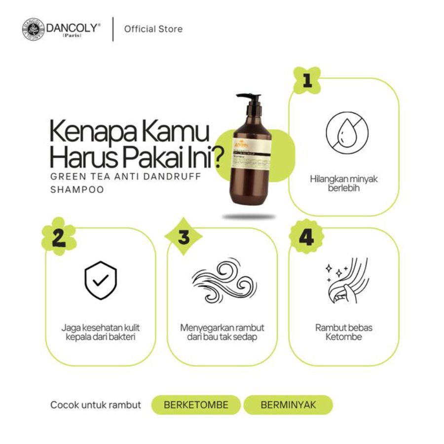 Dancoly Green Tea Anti Dandruff Shampoo 250ml