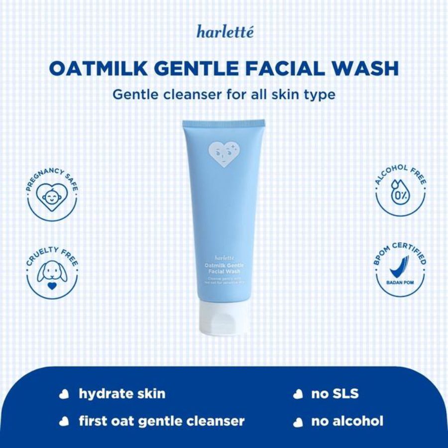 Harlette Oatmilk Gentle Facial Wash 100gram