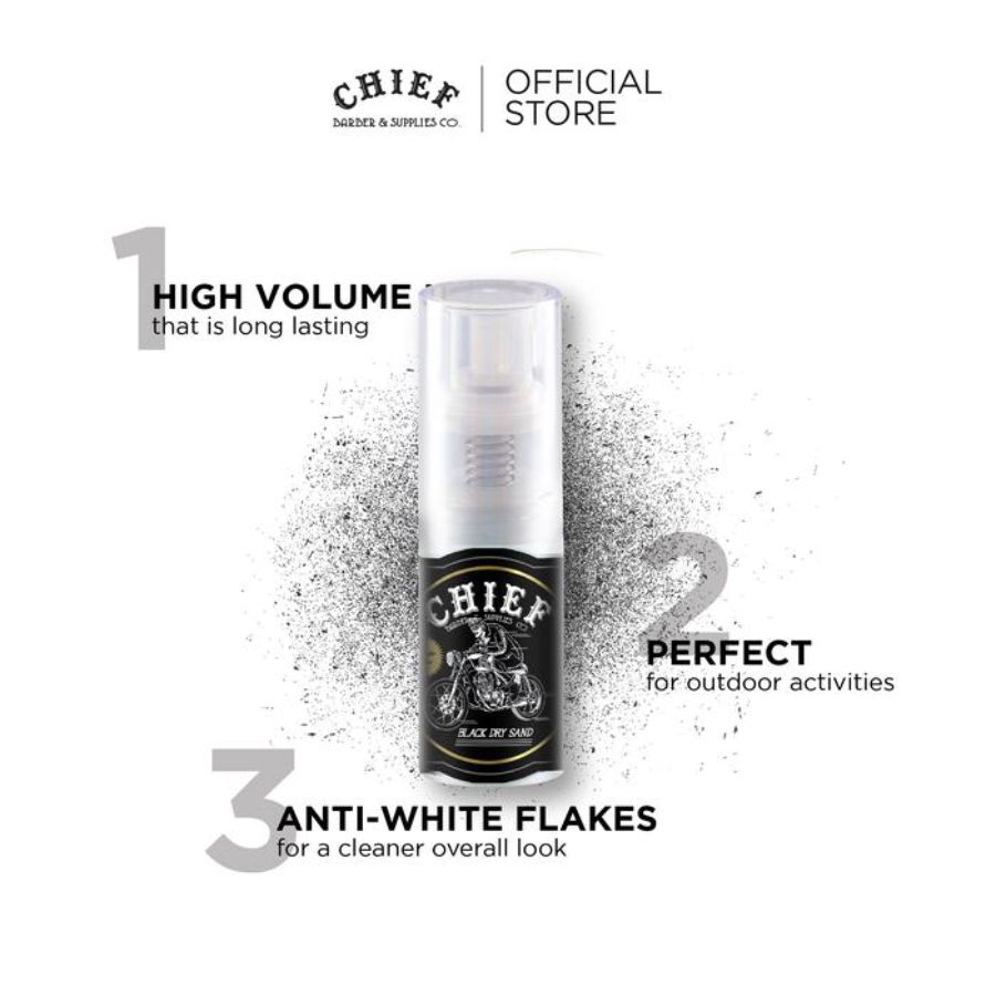 Chief Black Hair Powder Texturizing Black Dry Sand 15gram
