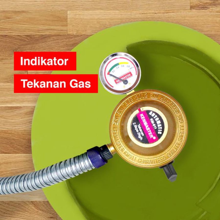 Kenmaster Paket Regulator Meter + Selang Gas Protect 1pcs