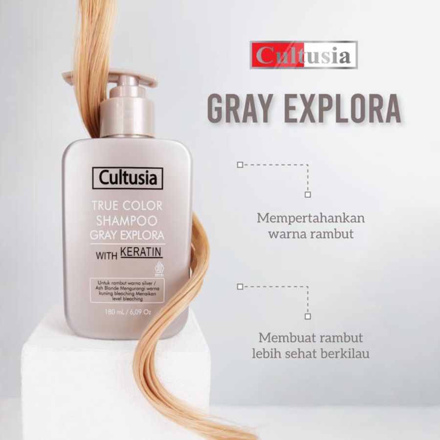Cultusia Gray Explora True Color with Keratin Shampoo 180ml