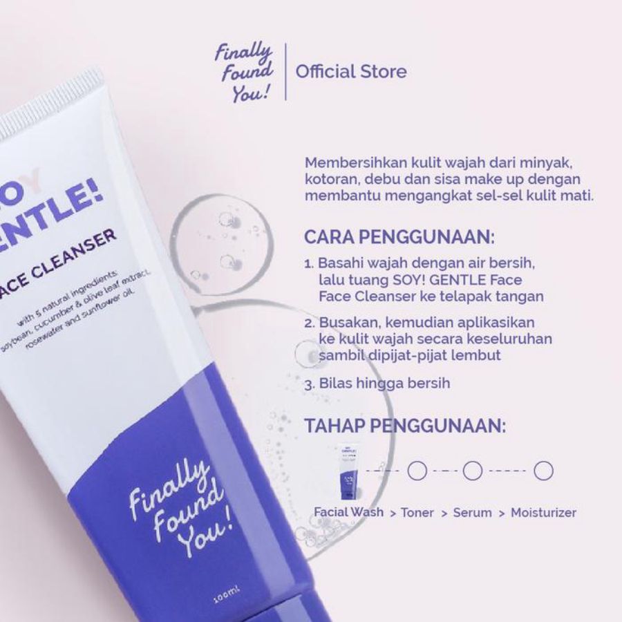 Finally Found You! Soy Gentle 2in1 Face Cleanser 100ml