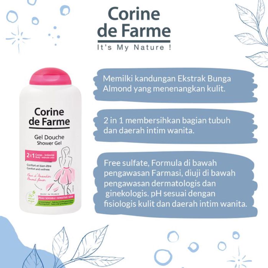 Corine De Farme Intimate Wash 2 in 1 250ml
