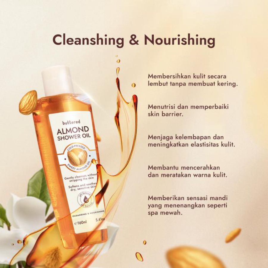 Buttered Cleansing & Nourishing Almond Shower Oil 160ml