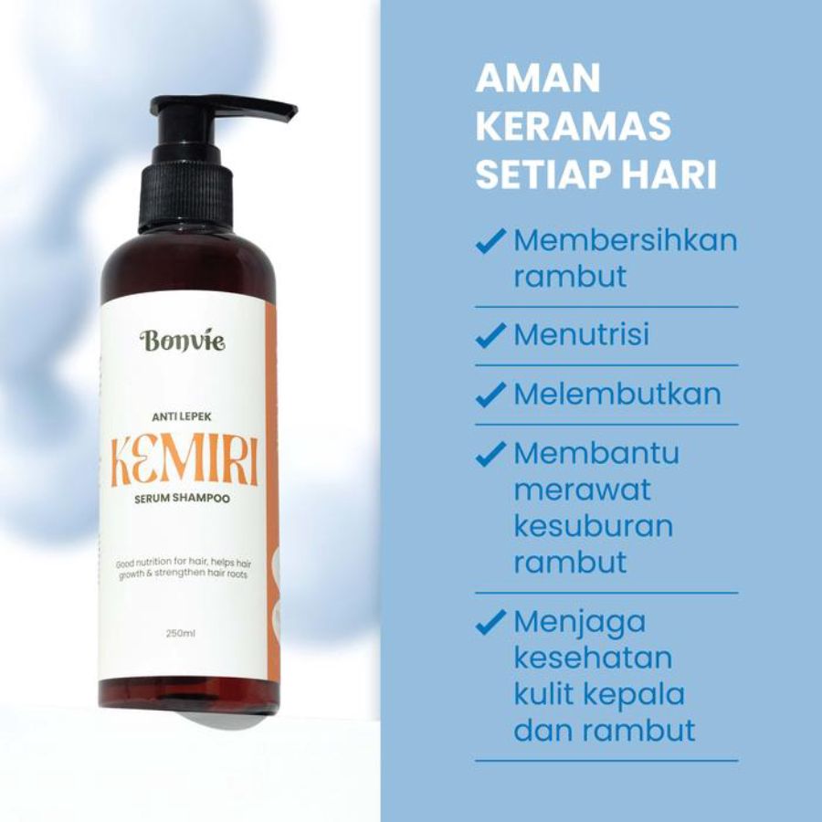 Bonvie Anti Lepek Kemiri Serum Shampoo 250ml