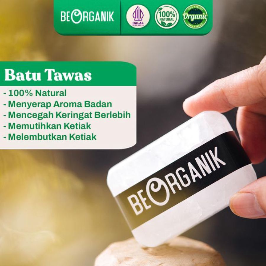 Beorganik Batu Tawas Natural Deodorant Bar 25gram