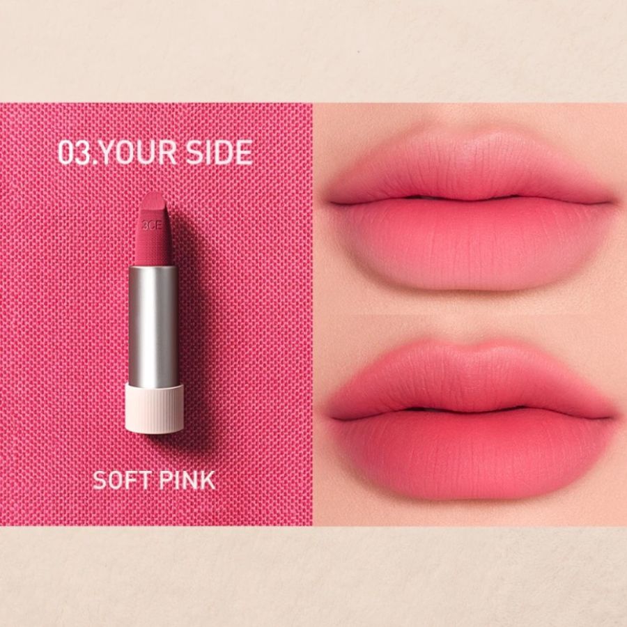 3CE  Cashmere Hug Matte 03 Your Side Lipstick 3gram