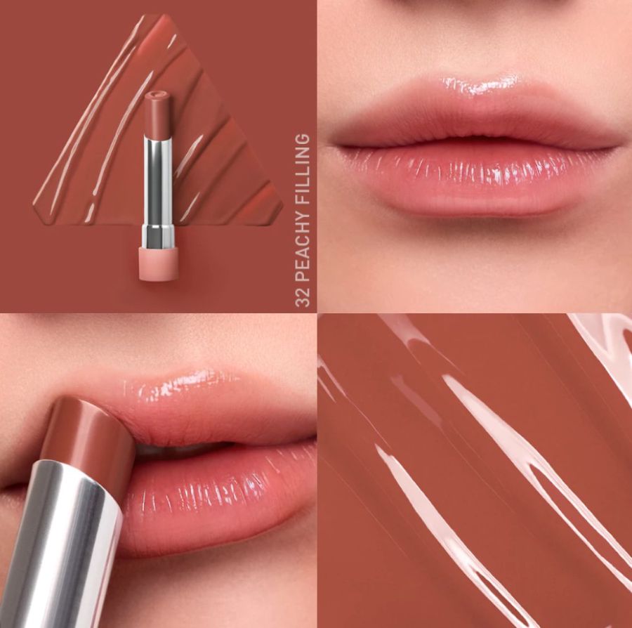 3CE Glazy Lip Glow 32 Peachy Lipstik 3gram