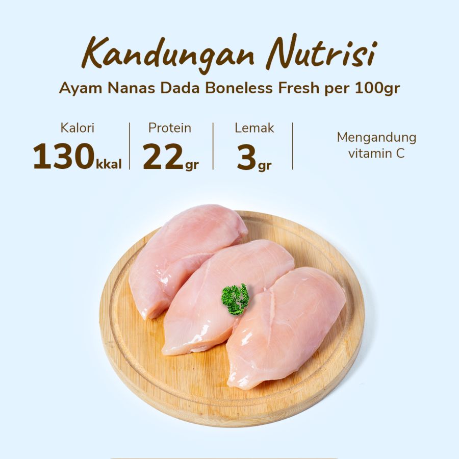 Ayam Nanas Segar Dada Boneless 400gram