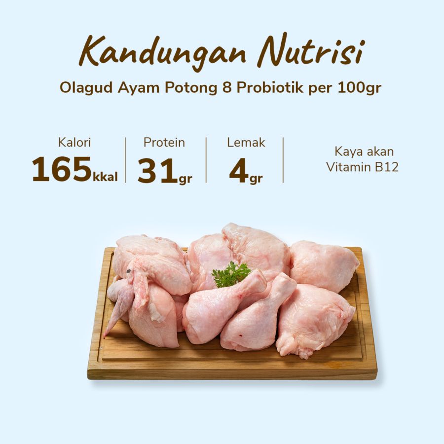 Olagud Ayam Potong 8 Probiotik 900gram