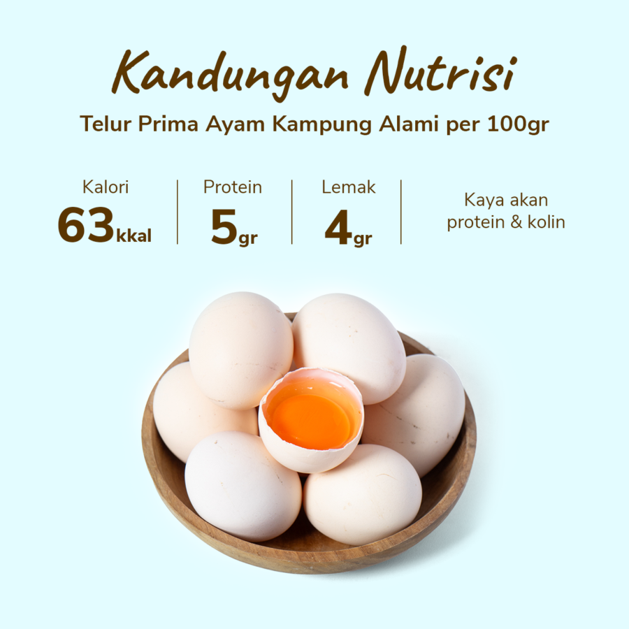Telur Prima Ayam Kampung Alami 10butir