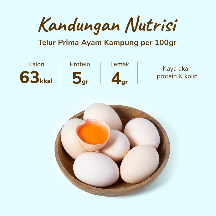 Telur Prima Ayam Kampung 7butir