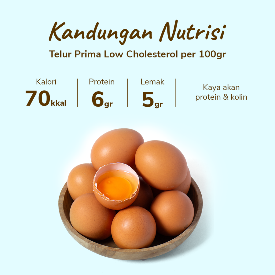 Telur Prima Low Cholesterol 10butir