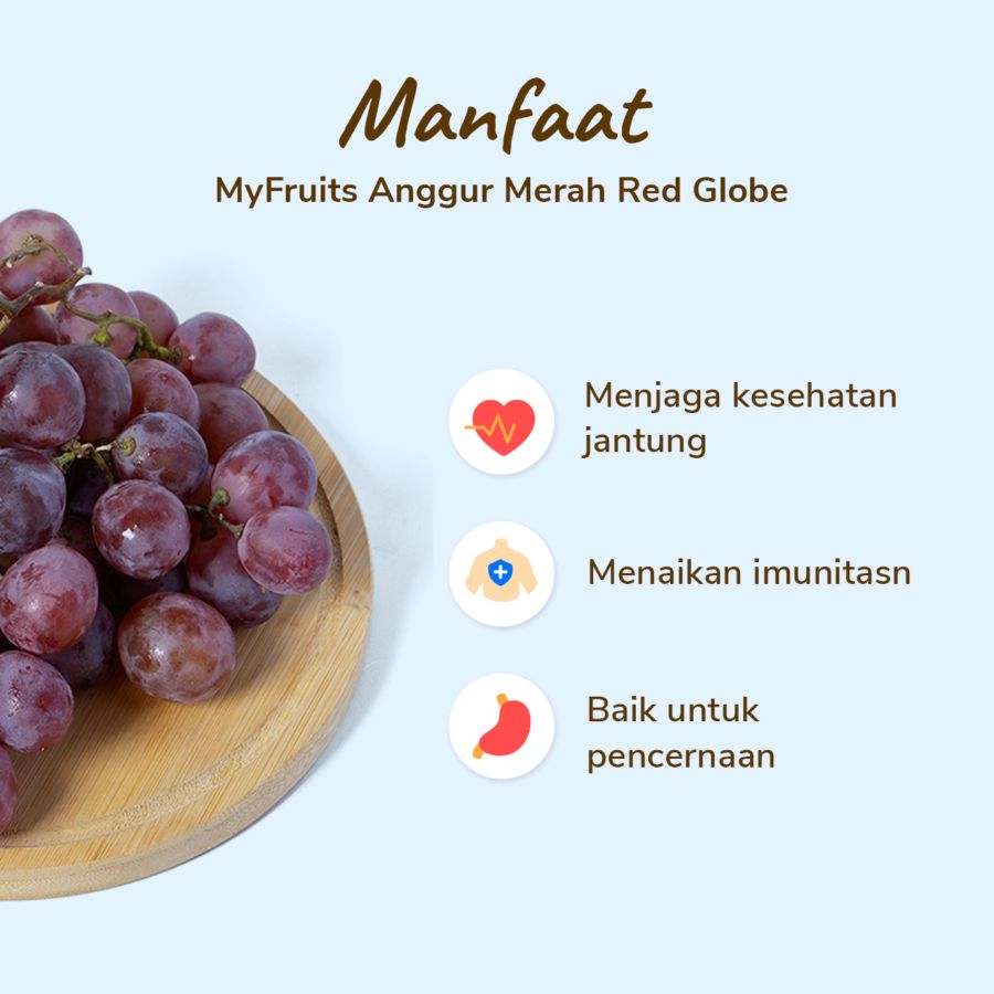 MyFruits Anggur Merah Red Globe 500gram