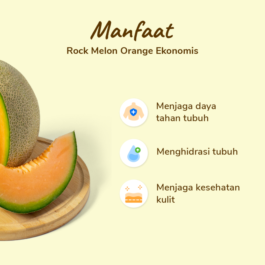 Rock Melon Orange Ekonomis Astro Farm 1 pcs 1.8-2.2 kg 1pcs