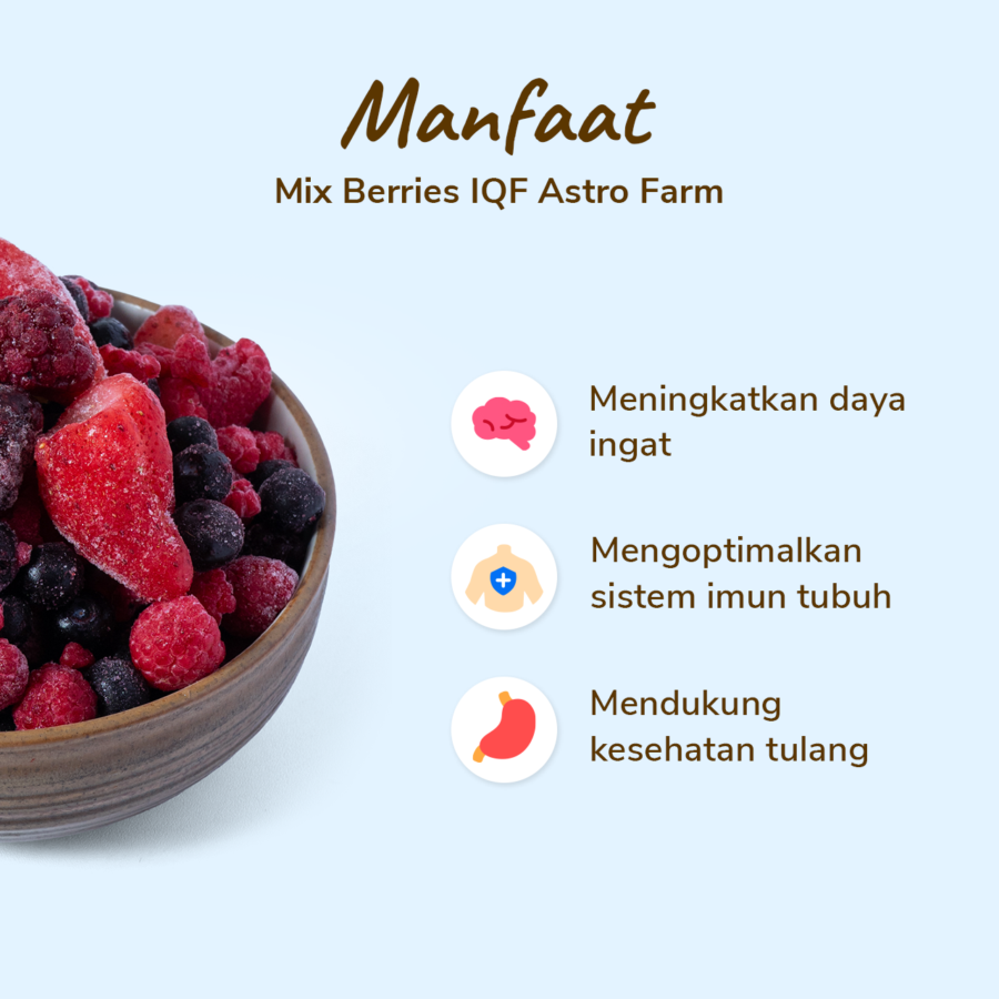 Mixed Berries Frozen IQF Astro Farm 500gram