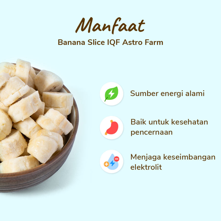 Banana Slices Frozen IQF 500gram