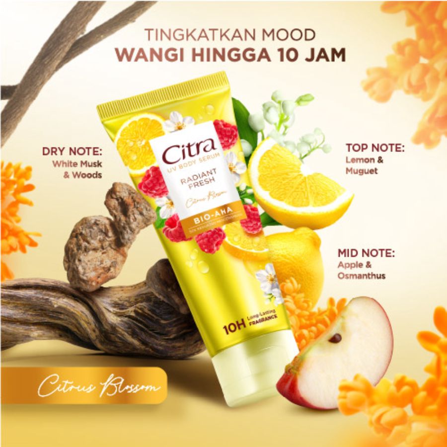Citra UV Radiant Fresh Citrus Blossom Body Serum 180ml