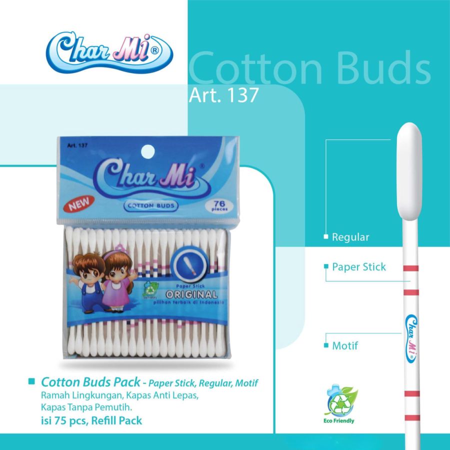 Charmi Original Art. 137 Cotton Buds 75stick