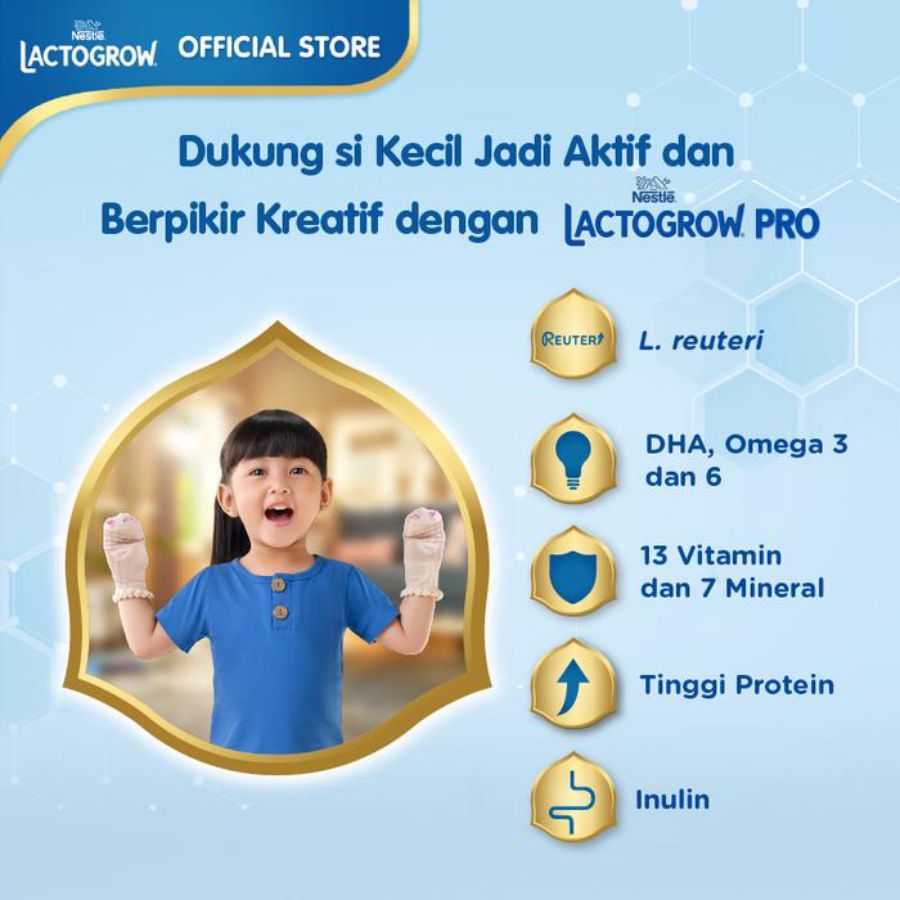 Nestle Lactogrow Pro 1+ Madu Susu Pertumbuhan 1-3 Tahun 735gram