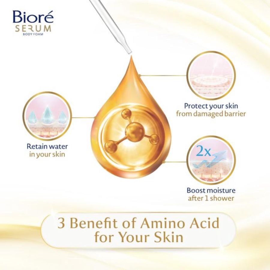 Biore Pampering Almond Oil & Freesia Scent Serum Body Foam 550ml