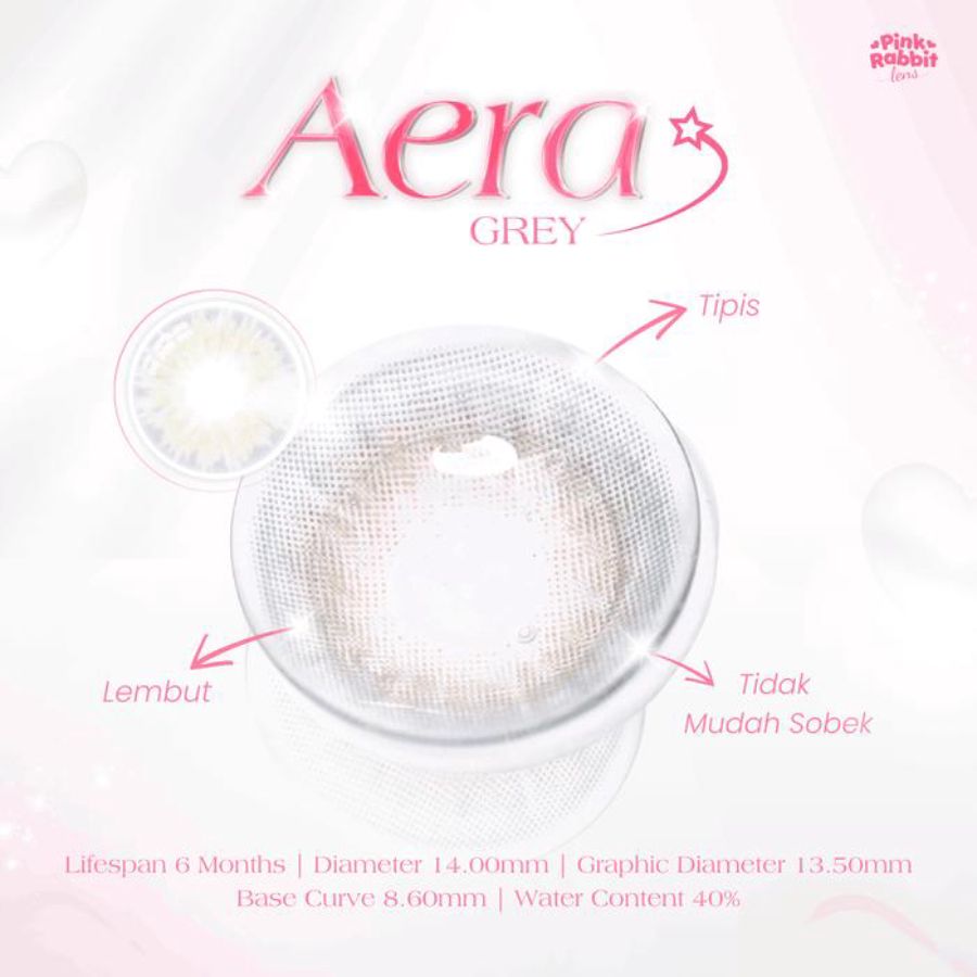 Pink Rabbit Aera Grey Normal Softlents 1pair