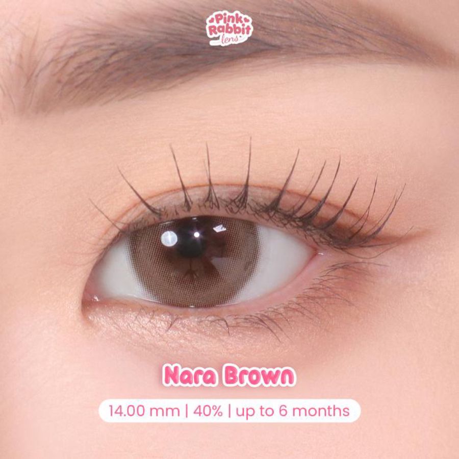 Pink Rabbit Nara Brown Normal Softlens 1pair