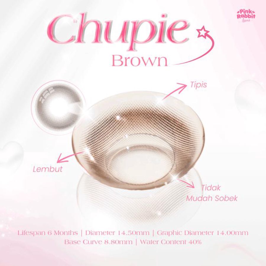 Pink Rabbit Chupie Brown Normal Softlens 1pair