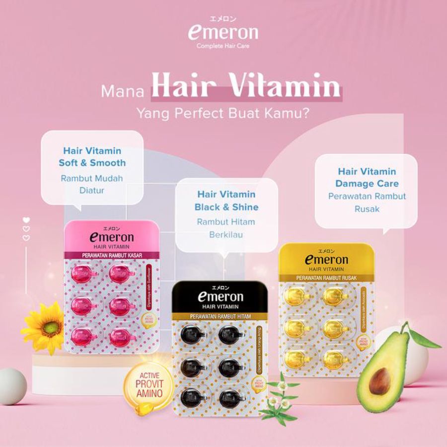 Emeron Soft & Smooth Hair Vitamin 6butir