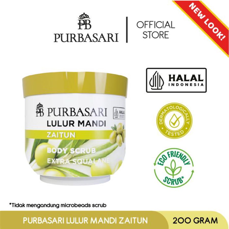Purbasari Lulur Mandi Zaitun Body Scrub 200gram
