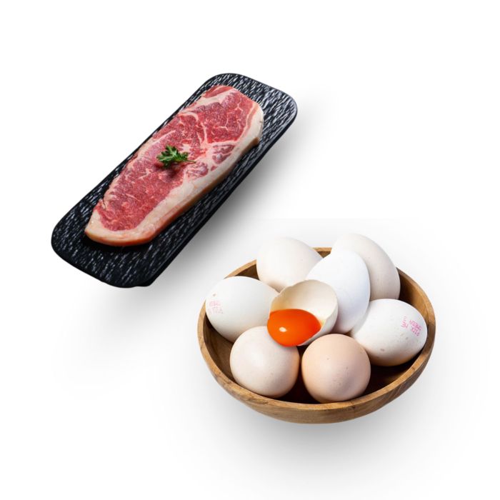 Bundle Pick Me Telur Ayam Kampung Merah Omega 10 Butir & Sirloin Grassfed 200 gram