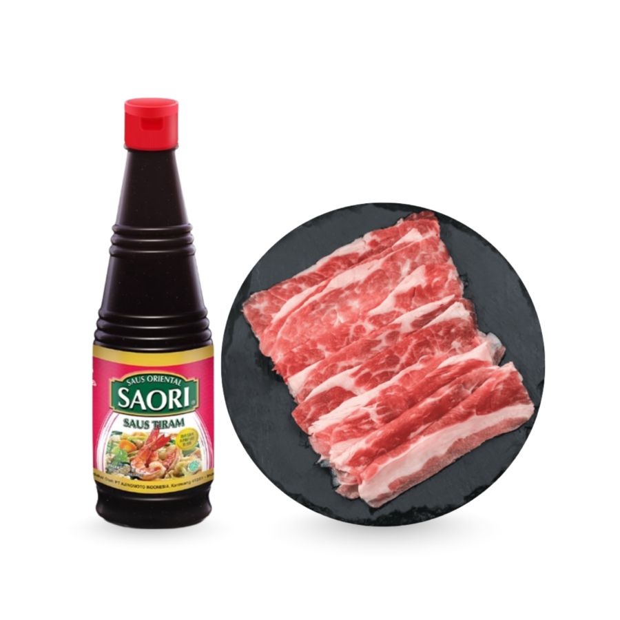 Saori Saus Tiram Botol 270 ml & Daging Shortplate Slice Import Astro Basics 250 gram