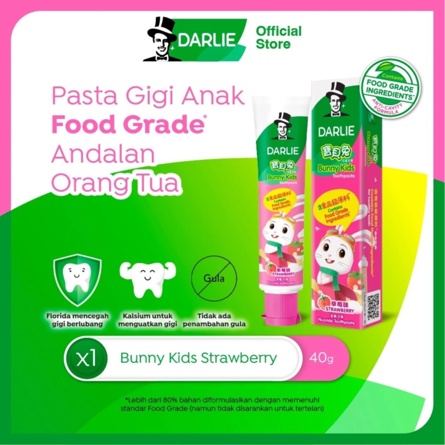 Darlie Bunny Kids Strawberry Pasta Gigi Anak 40gram