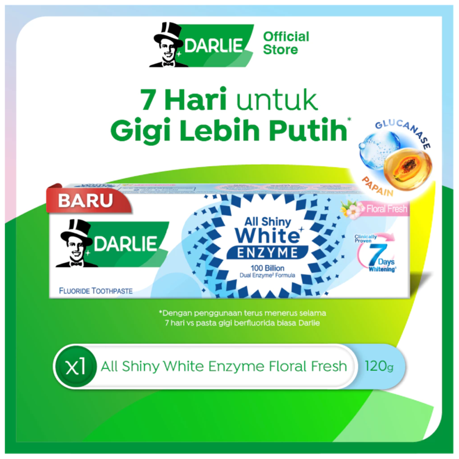 Darlie All Shiny White Enzyme Floral Fresh Pasta Gigi 120gram