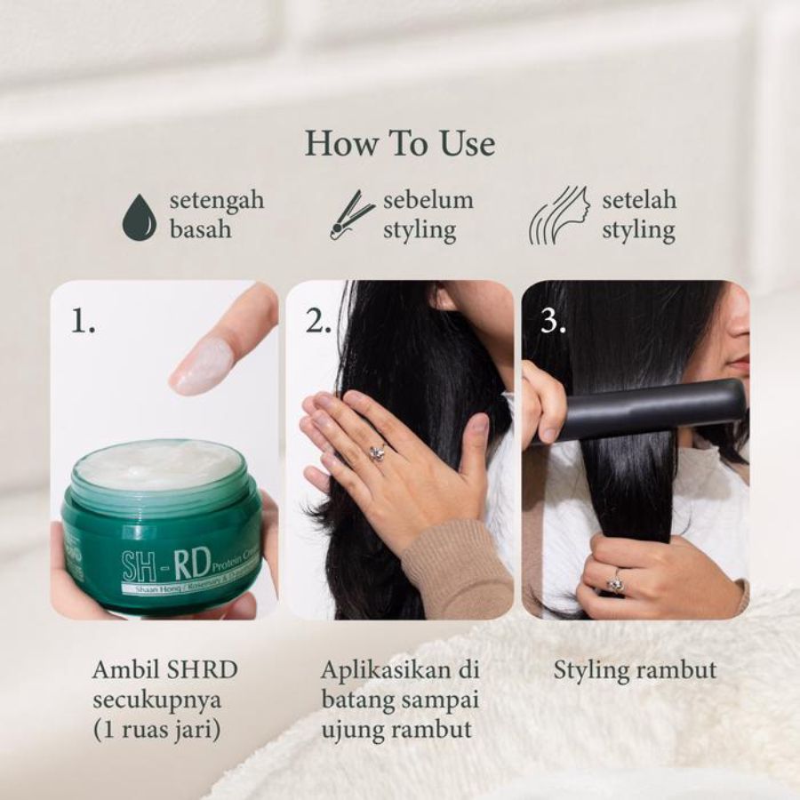 SHRD Protein Cream Vitamin Rambut & Heat Protector 50ml