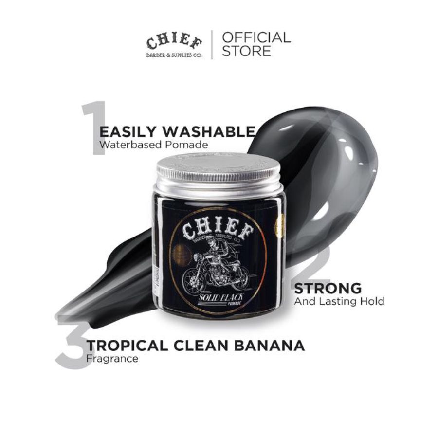 Chief Solid Black Pomade Water Based 120gram