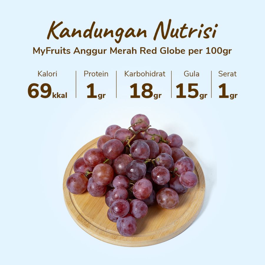 MyFruits Anggur Merah Red Globe 500gram