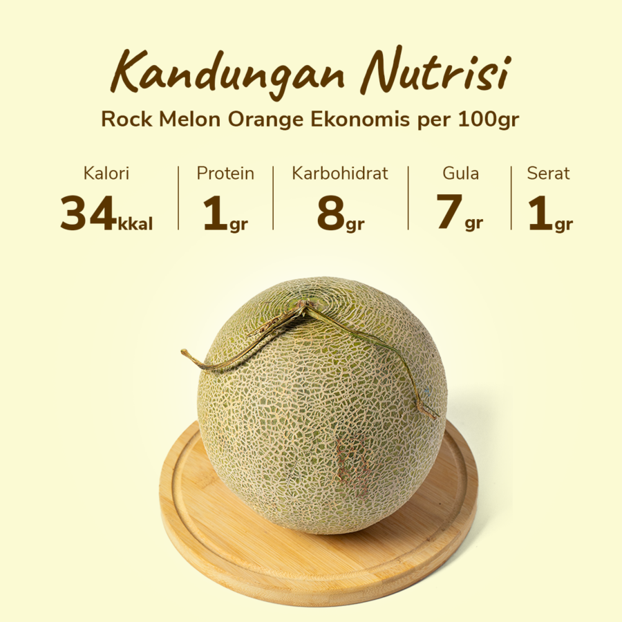 Rock Melon Orange Ekonomis Astro Farm 1 pcs 1.8-2.2 kg 1pcs