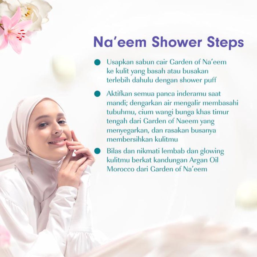 Garden of Naeem Midnight Gardenia Moisturizing Body Wash Bottle 480ml