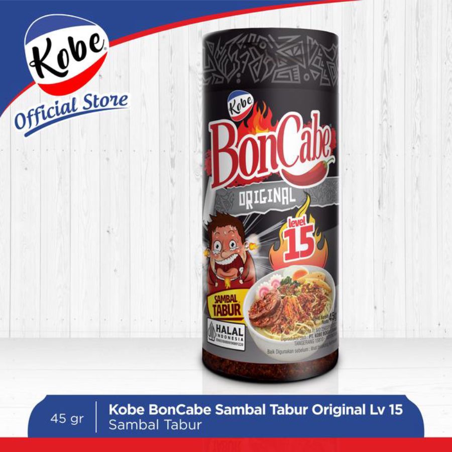 Kobe Boncabe Sambal Tabur Original Level 15 45gram