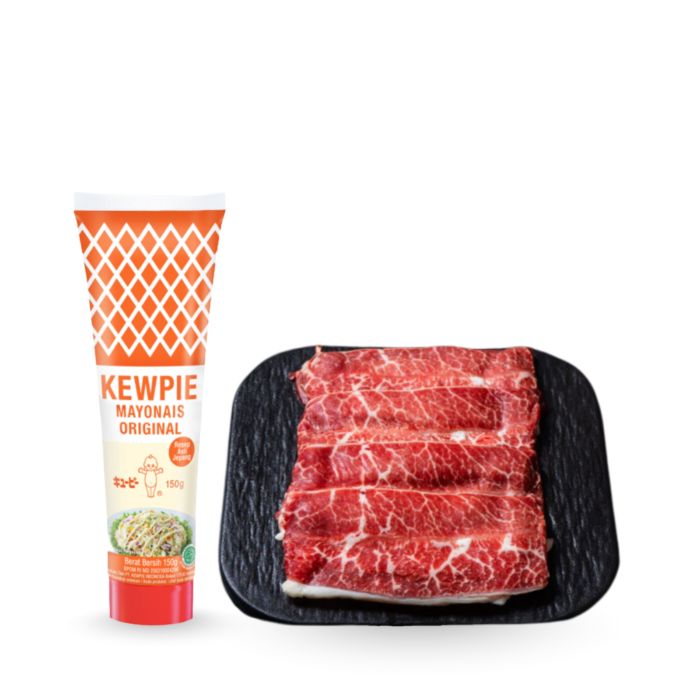 Kewpie Mayonais Original 150 gram & Daging Wagyu Misuji Beef Slice Astro Goods 250 gram