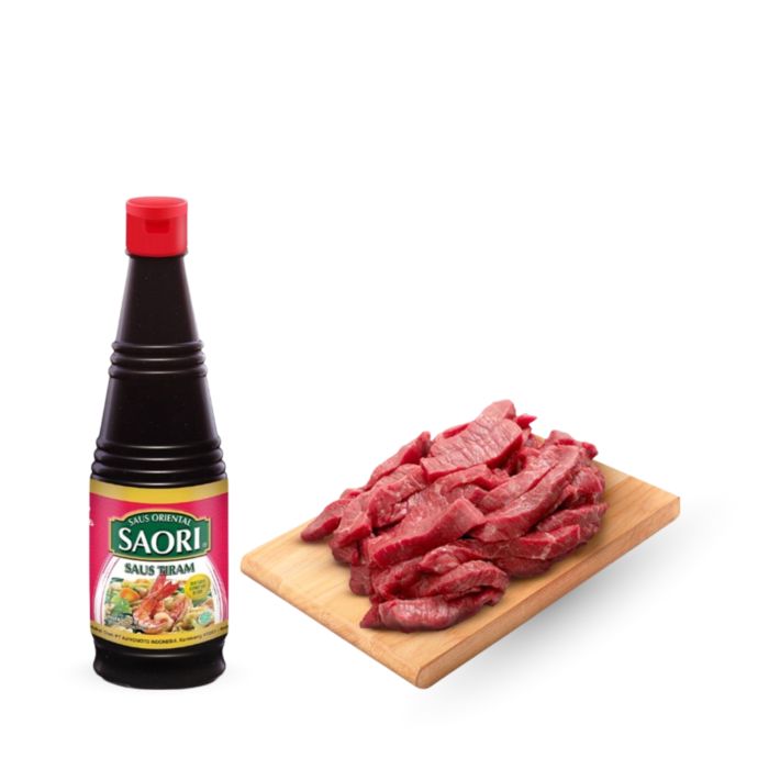 Saori Saus Tiram Botol 270 ml & Daging Oseng Import Astro Basics 250 gram