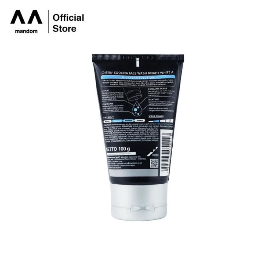 Gatsby Oil Clear Solution Bright White Cooling Face Wash 100gram