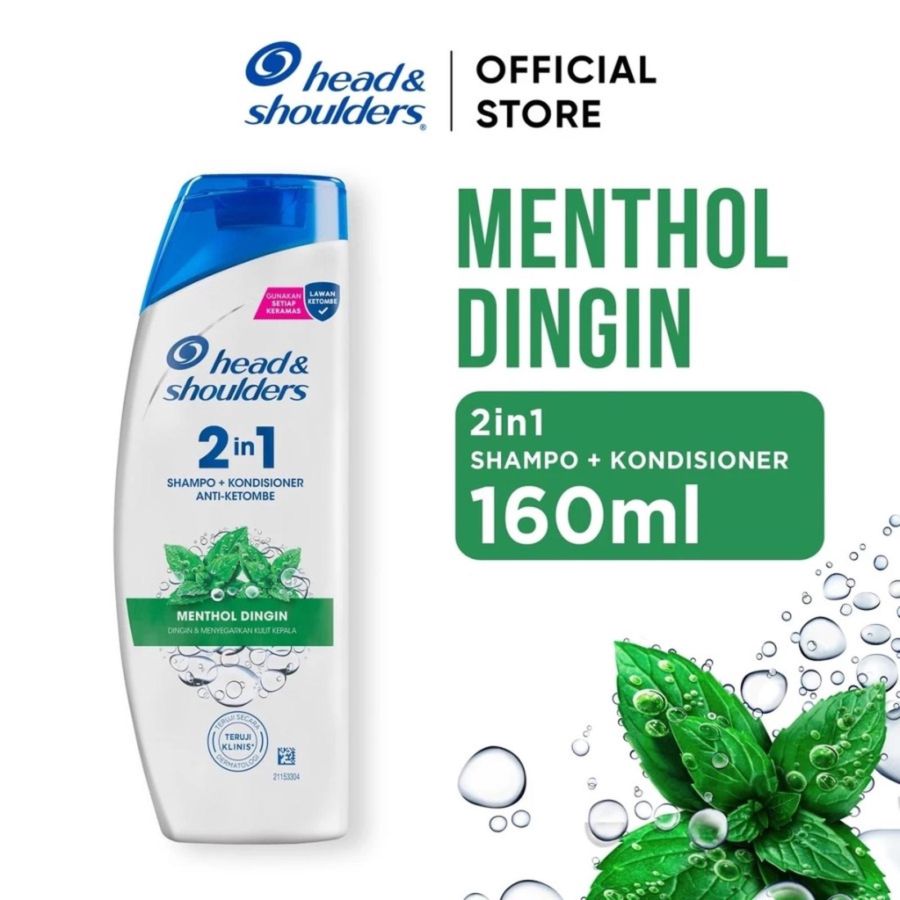 Head & Shoulder 2 in 1 Shampo Kondisioner Anti Ketombe Menthol Dingin 160ml