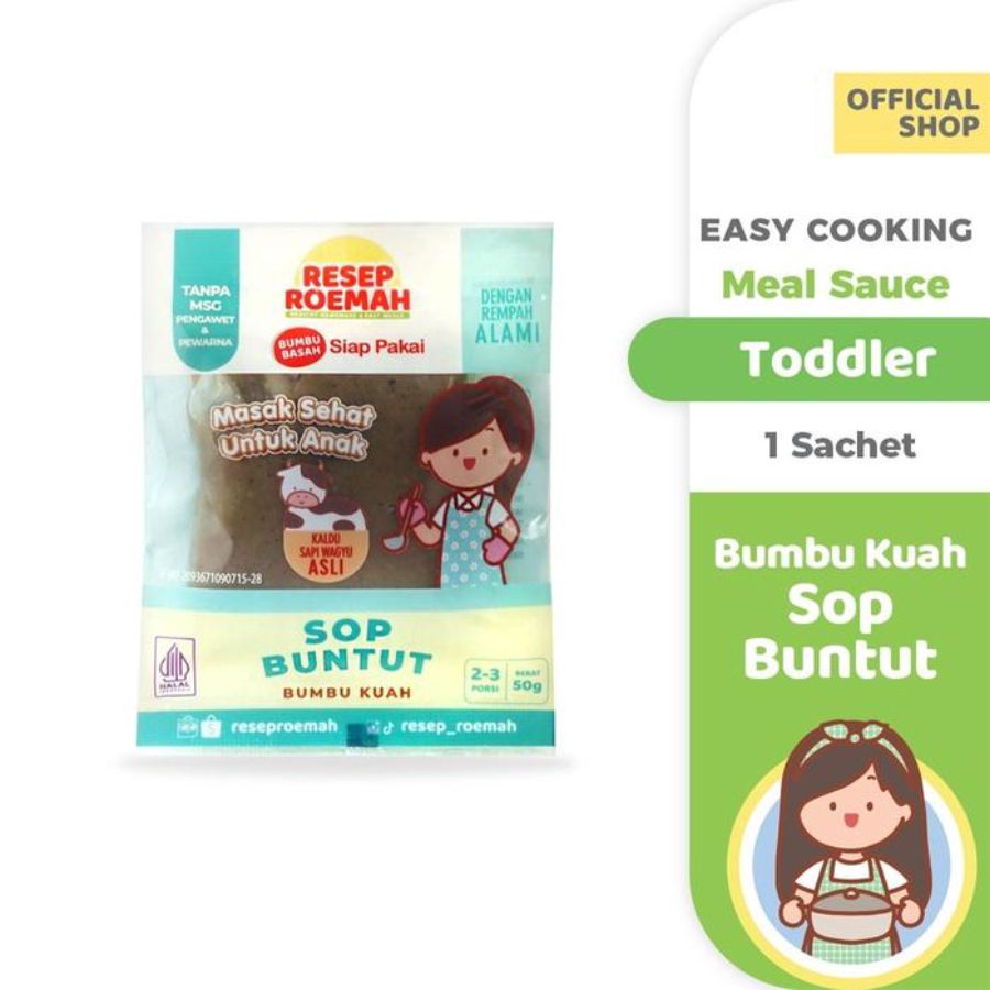 Resep Roemah Bumbu Instant Anak Kuah Sop Buntut 50gram