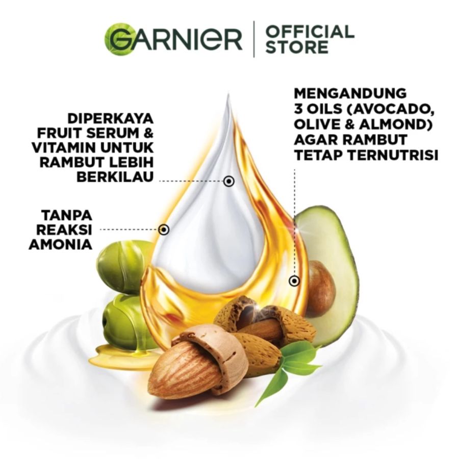Garnier Creme Riche Hitam Alami Hair Color Naturals 50ml