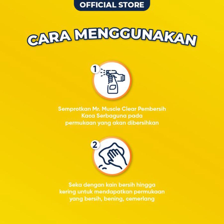Mr. Muscle Clear Lemon Pembersih Kaca Pouch 400ml