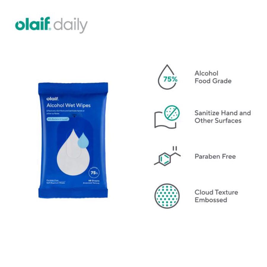 Olaif Alcohol Wet Wipes 10sheets
