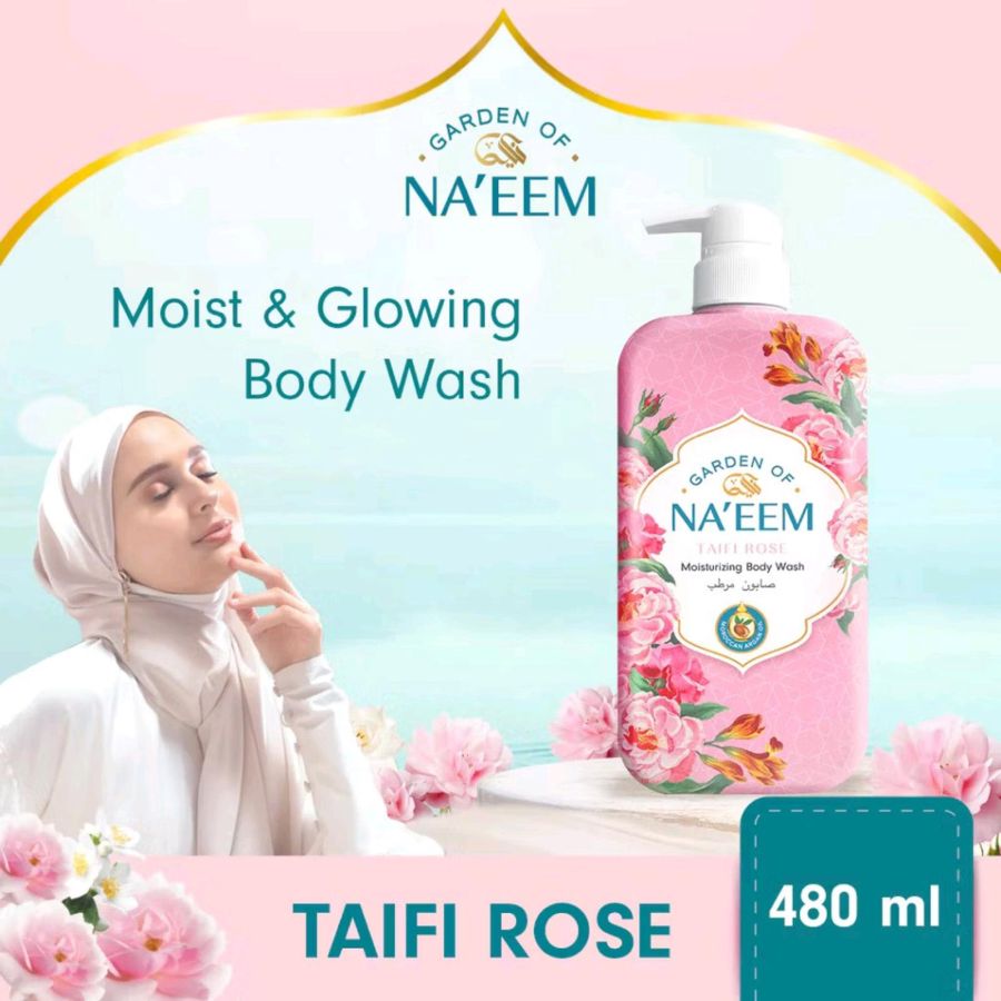 Garden of Naeem Taifi Rose Moisturizing Body Wash Bottle 480ml