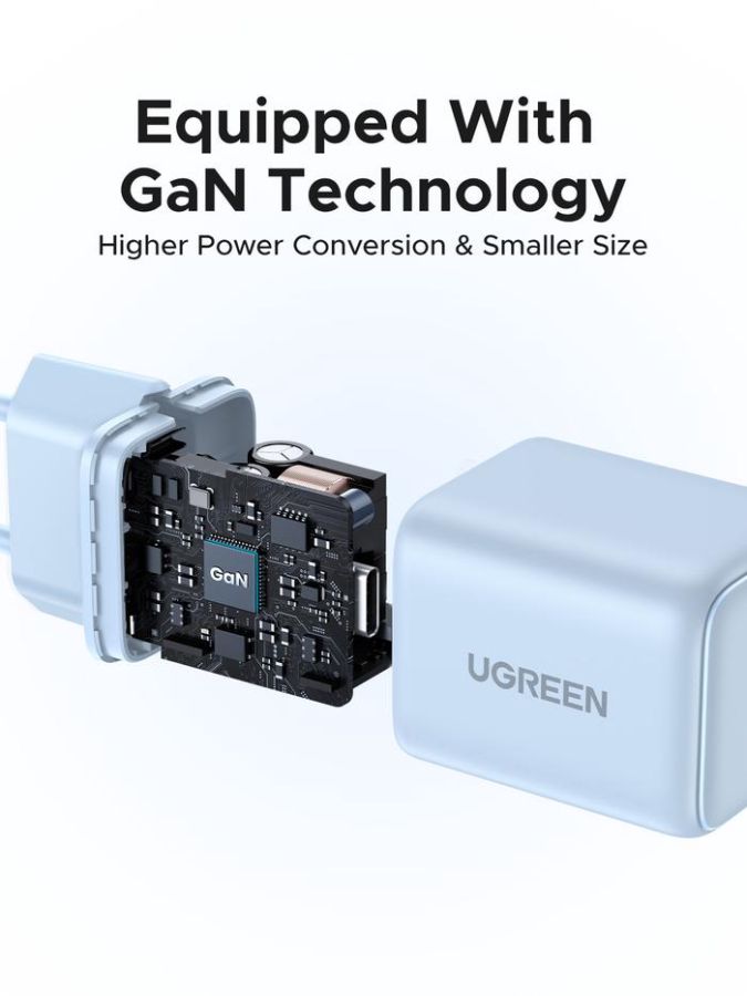 Ugreen N Series Charger Adaptor GaN 20 Watt White 1 Pcs 1pcs